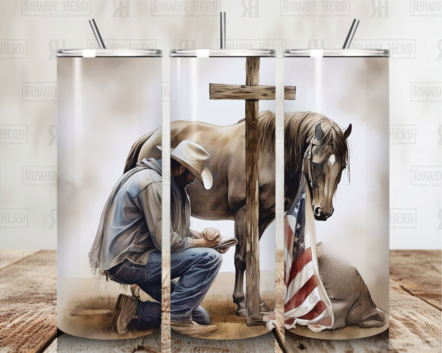 Praying Cowboy Tumbler