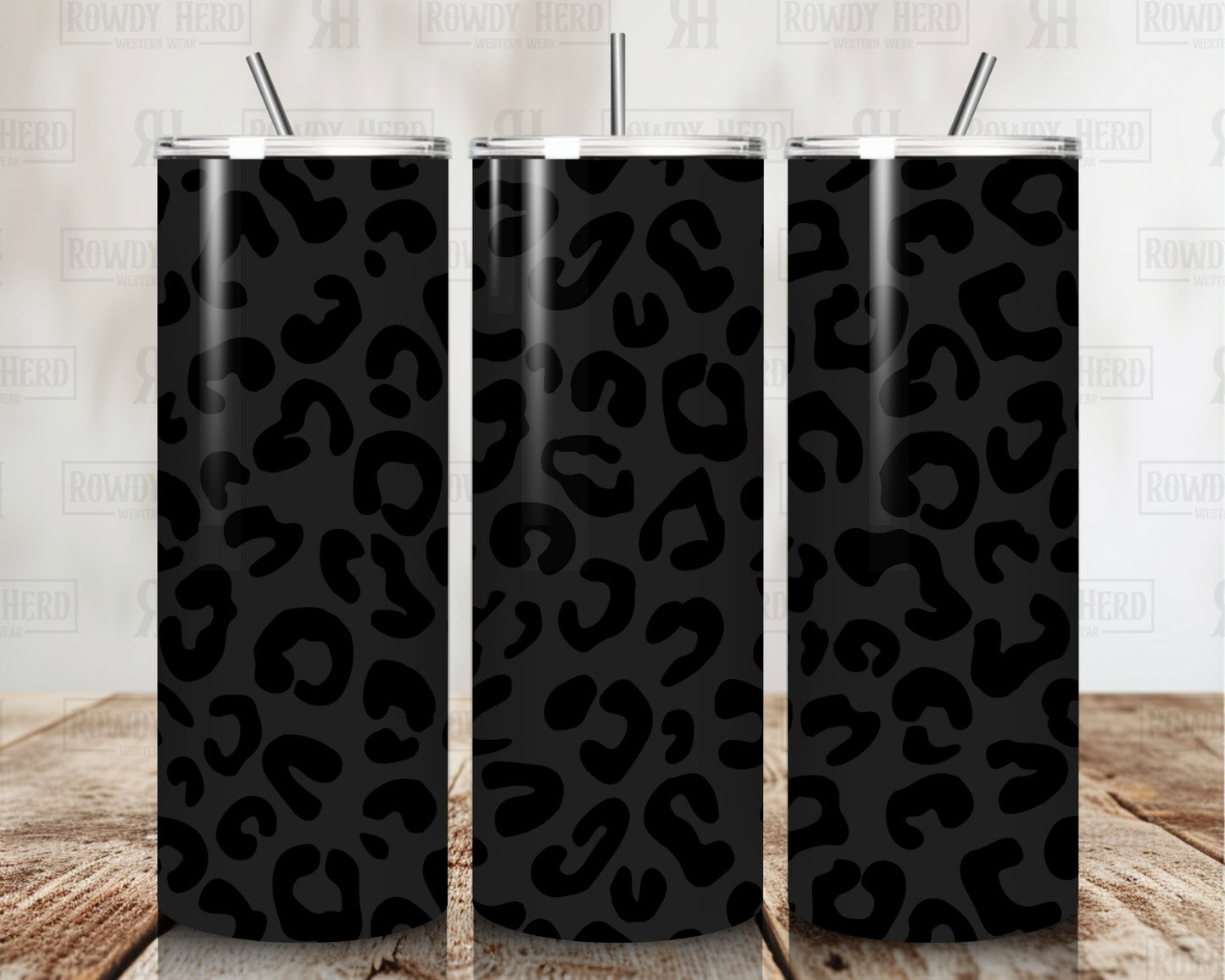 Dark Leopard Tumbler
