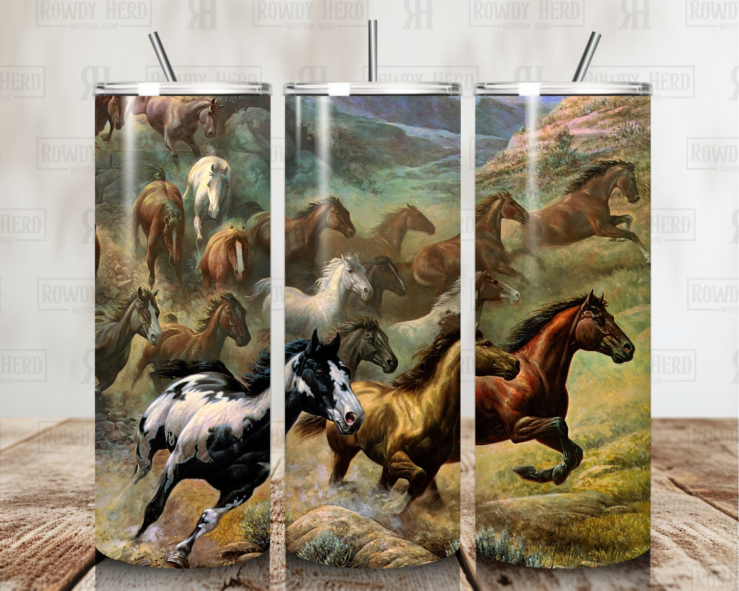Running Horses Tumbler
