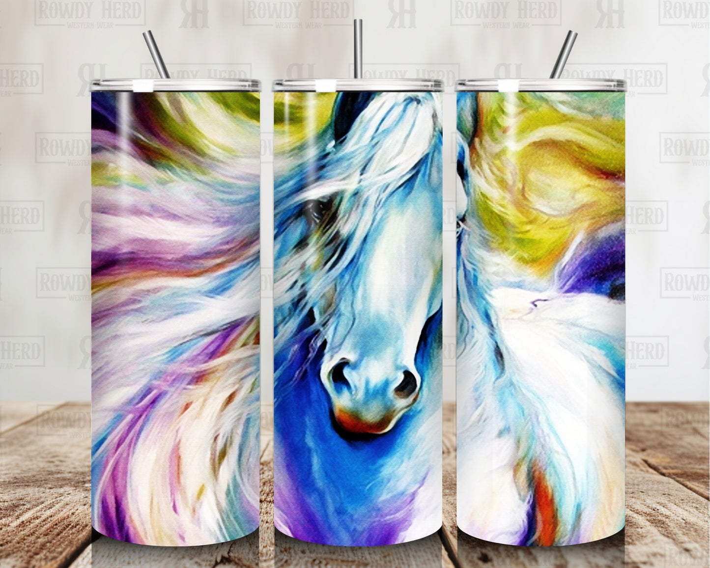 Watercolor Horse Tumbler