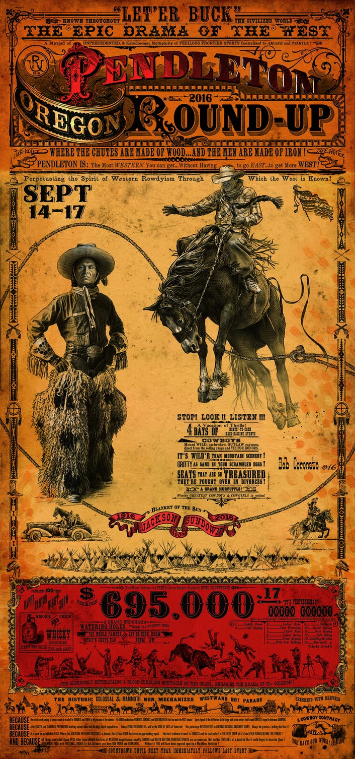 Pendleton Round Up Rodeo Poster