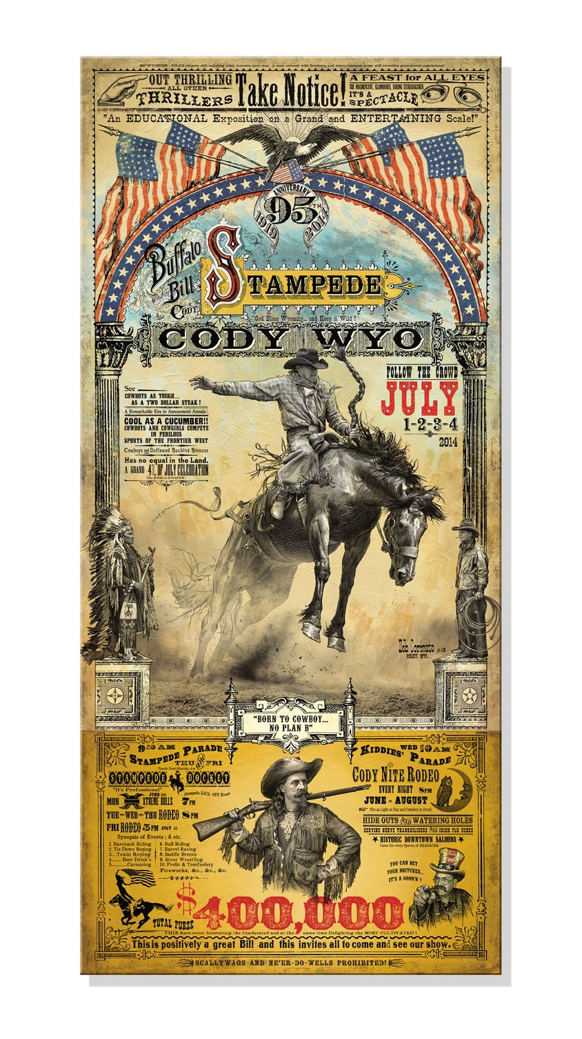 2014 Buffalo Bill Stampede Rodeo Poster