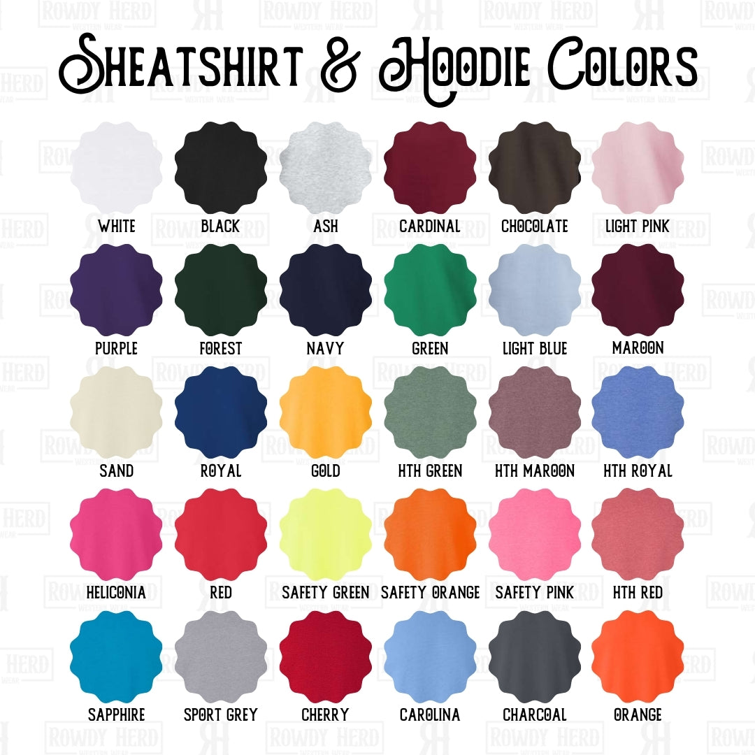Rowdy Herd Western Merch | Comfort Colors Tee, Gildan Sweatshirt or Hoodie