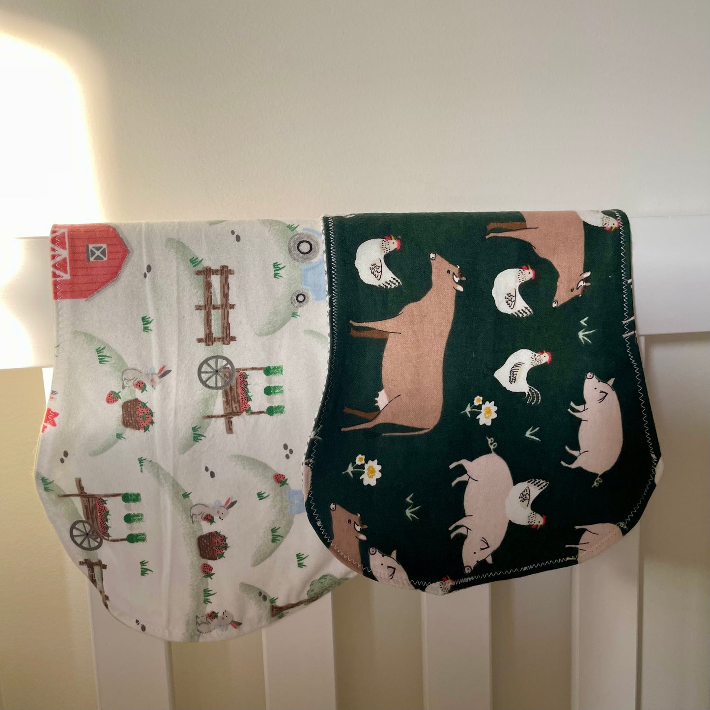 Farm 2-Pack | Super Soft 100% Cotton Flannel Burp Cloths