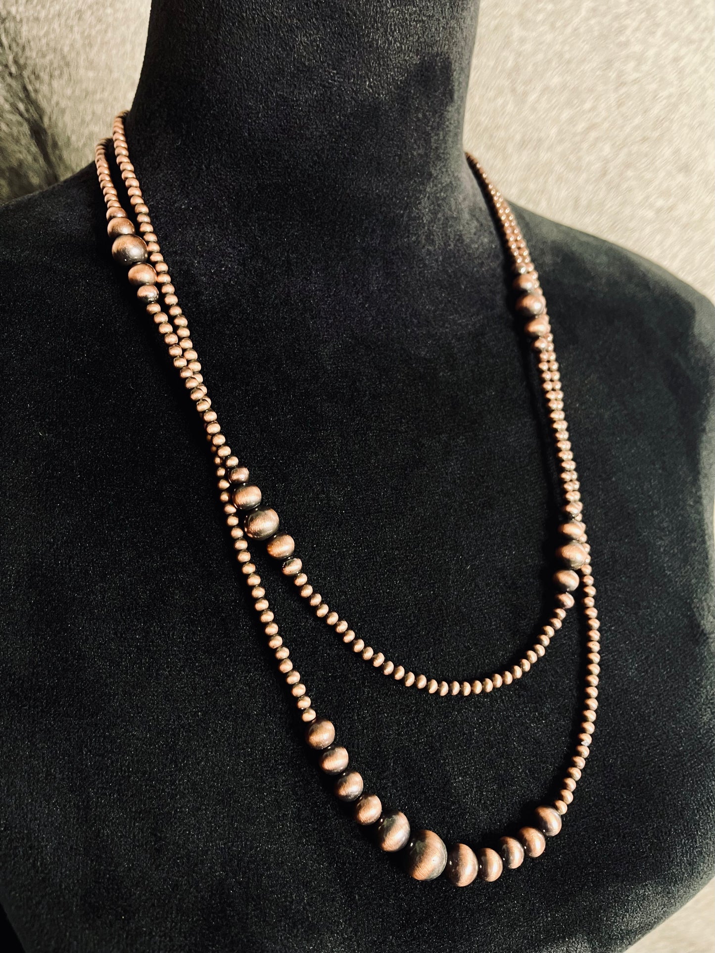 2 Strand Copper Beaded Necklace