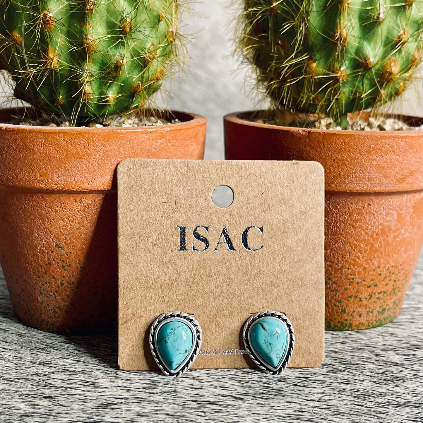 Teardrop Turquoise Studs