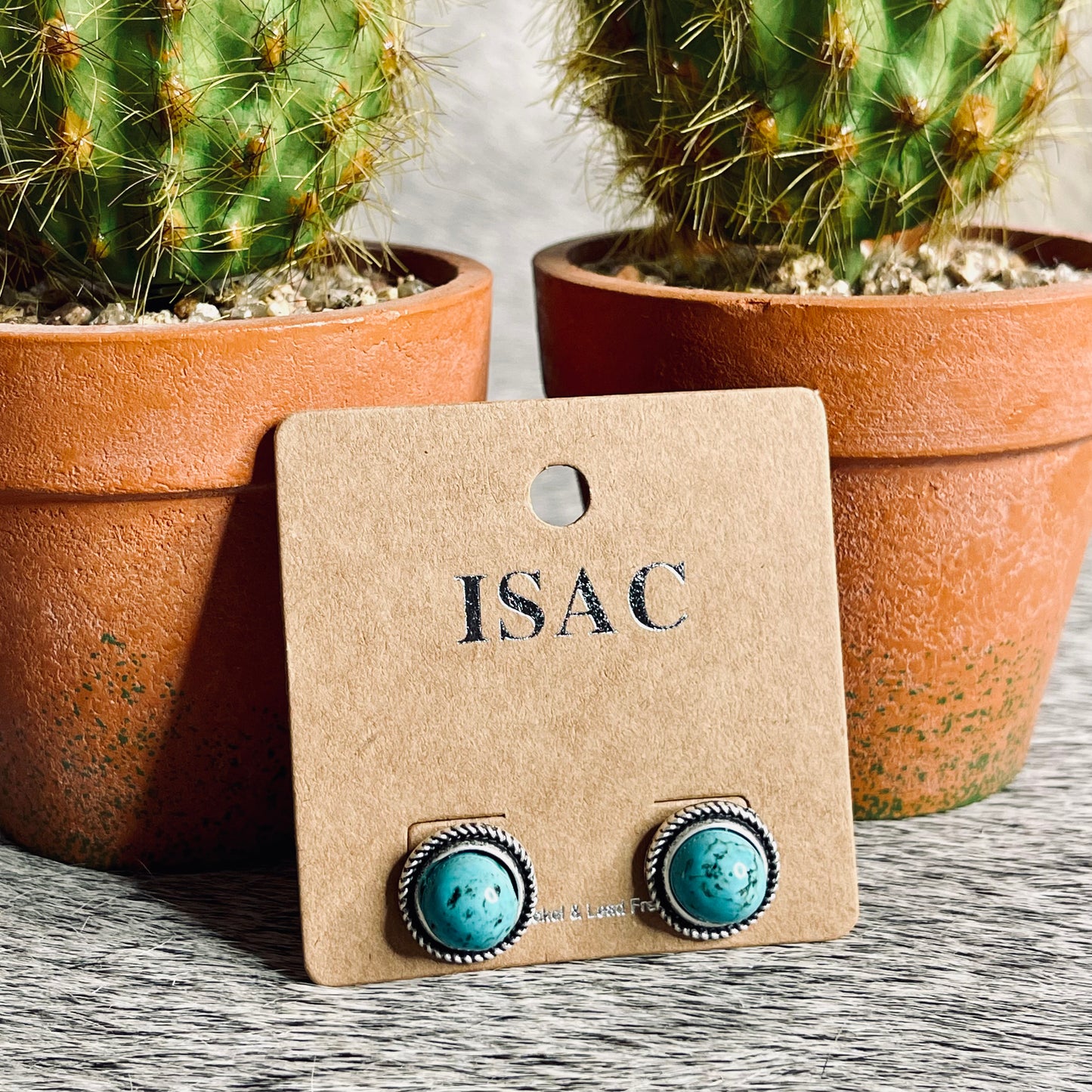 1mm Round Turquoise Studs
