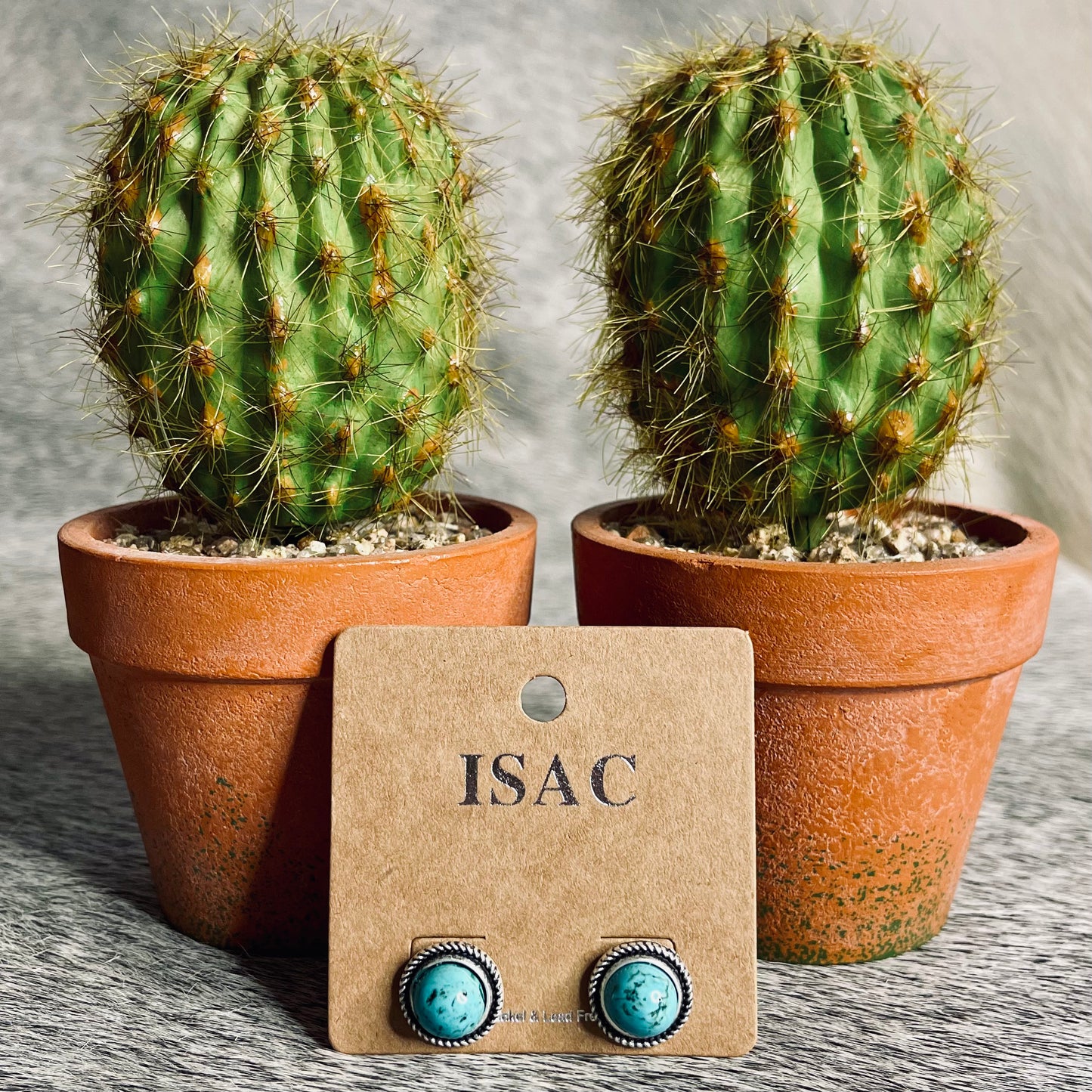 1mm Round Turquoise Studs