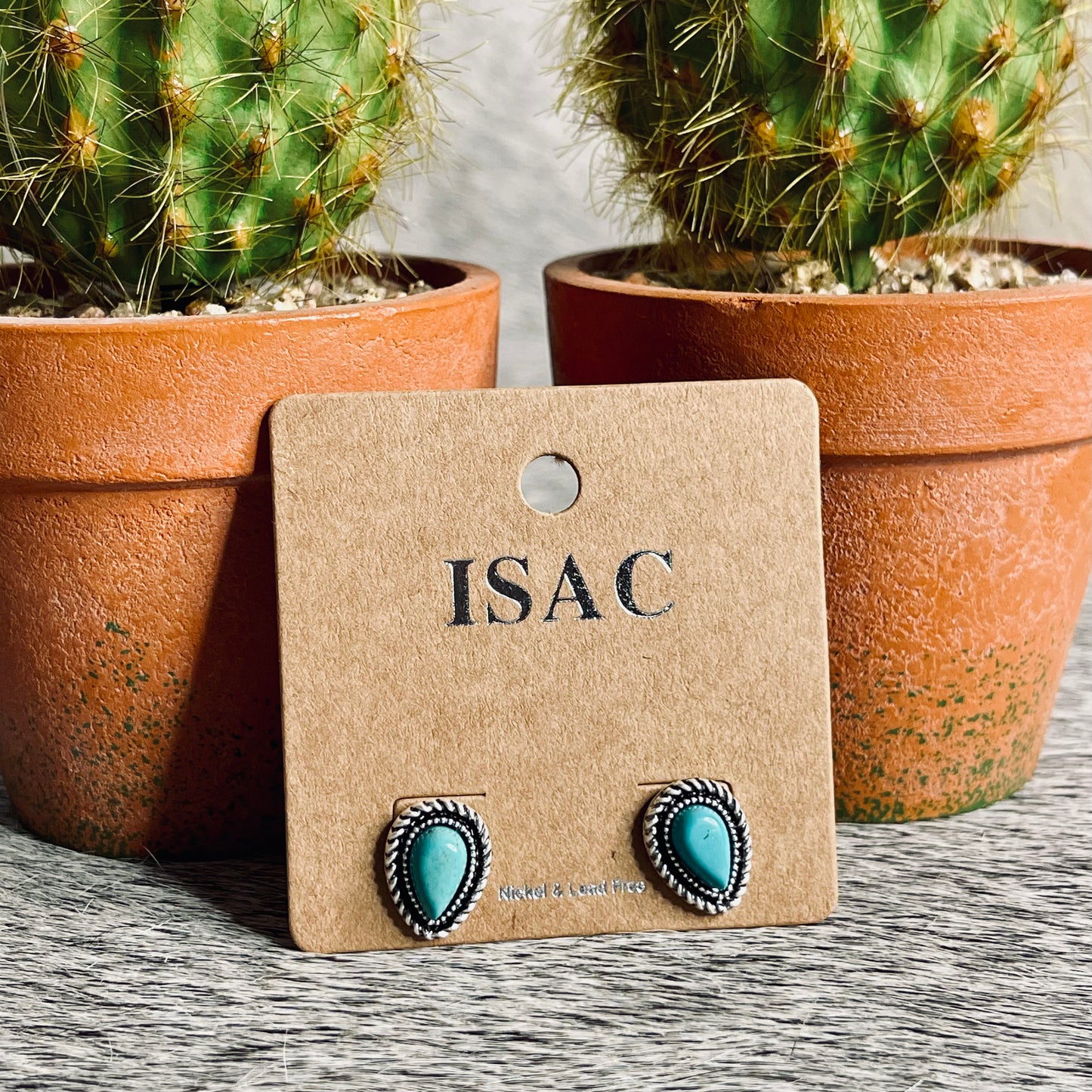 10mm Teardrop Turquoise Studs