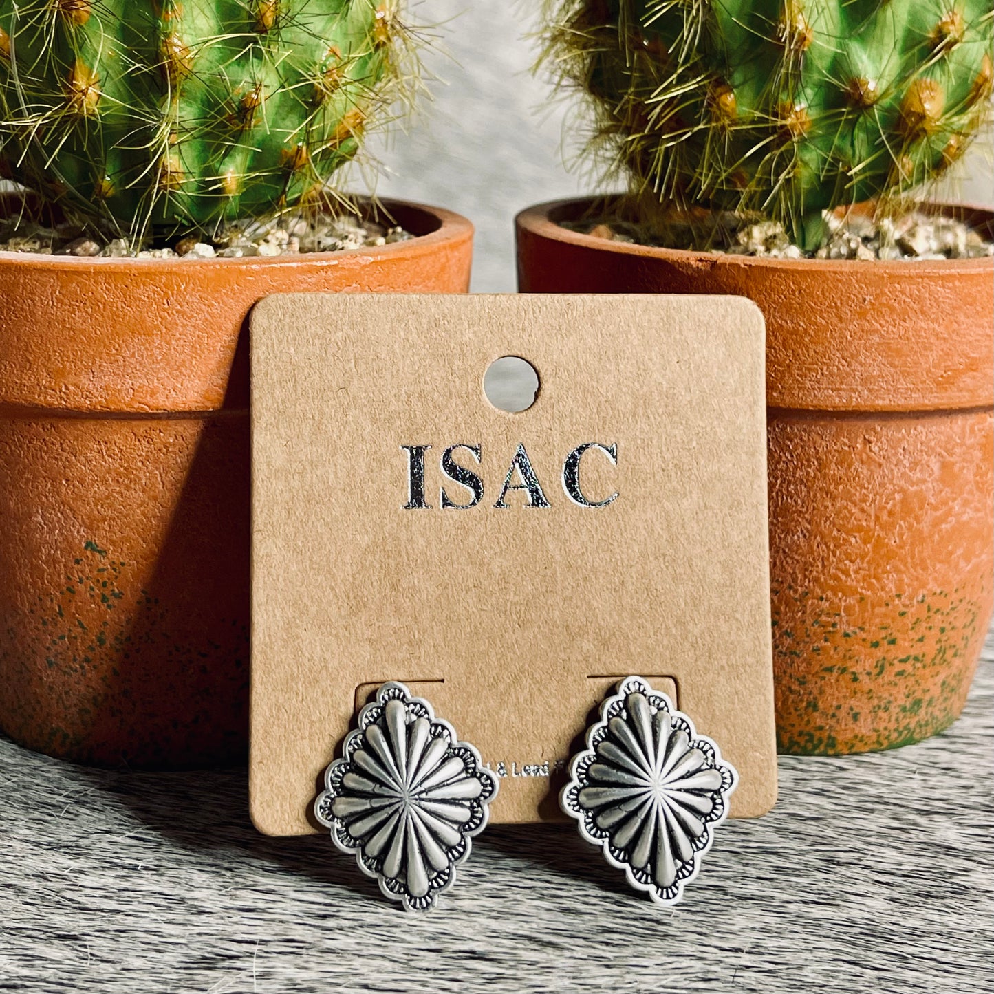 Diamond Concho Studs