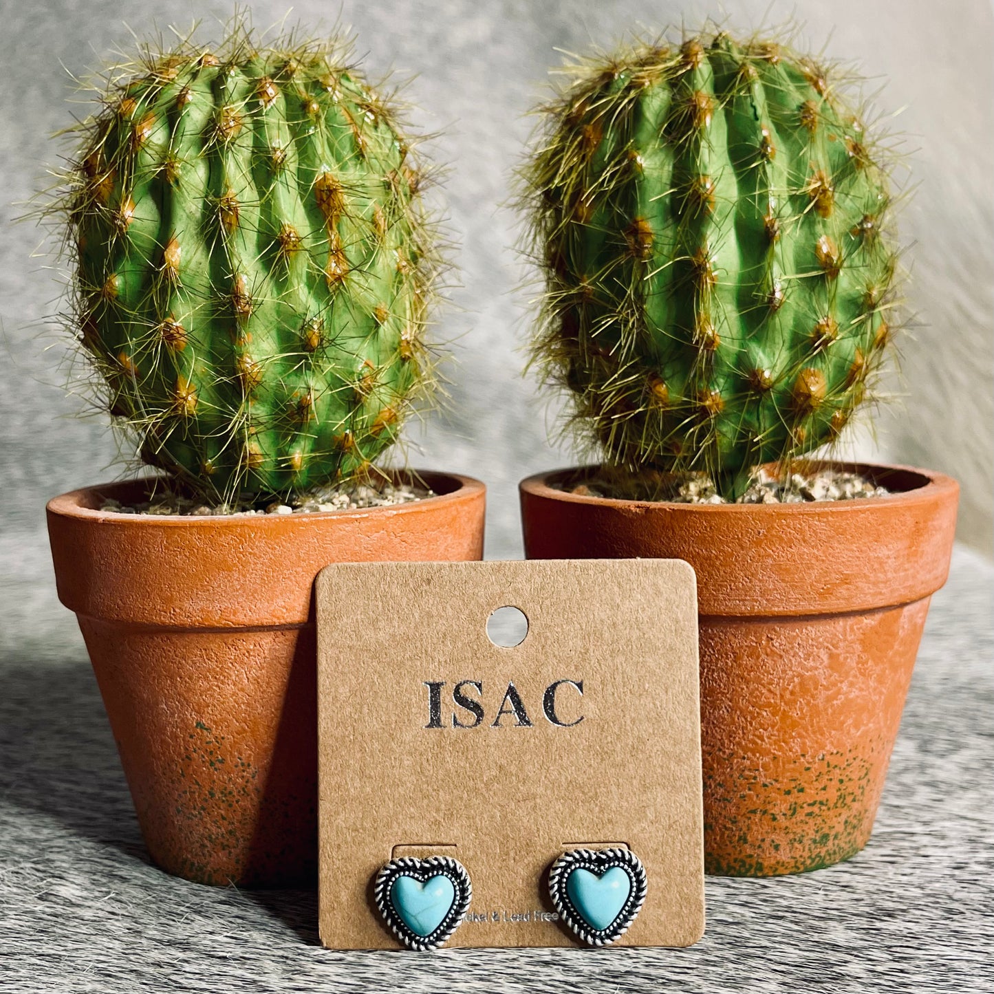 Turquoise Heart Studs