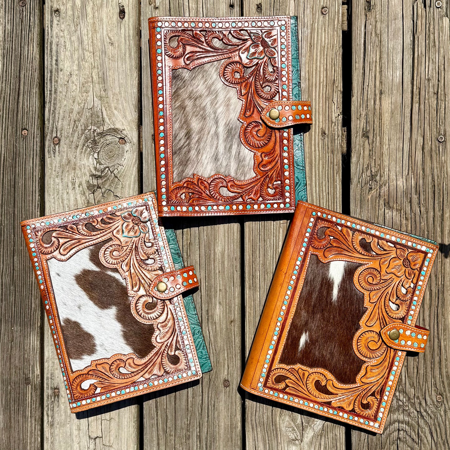 Tooled & Cowhide Bible Cover