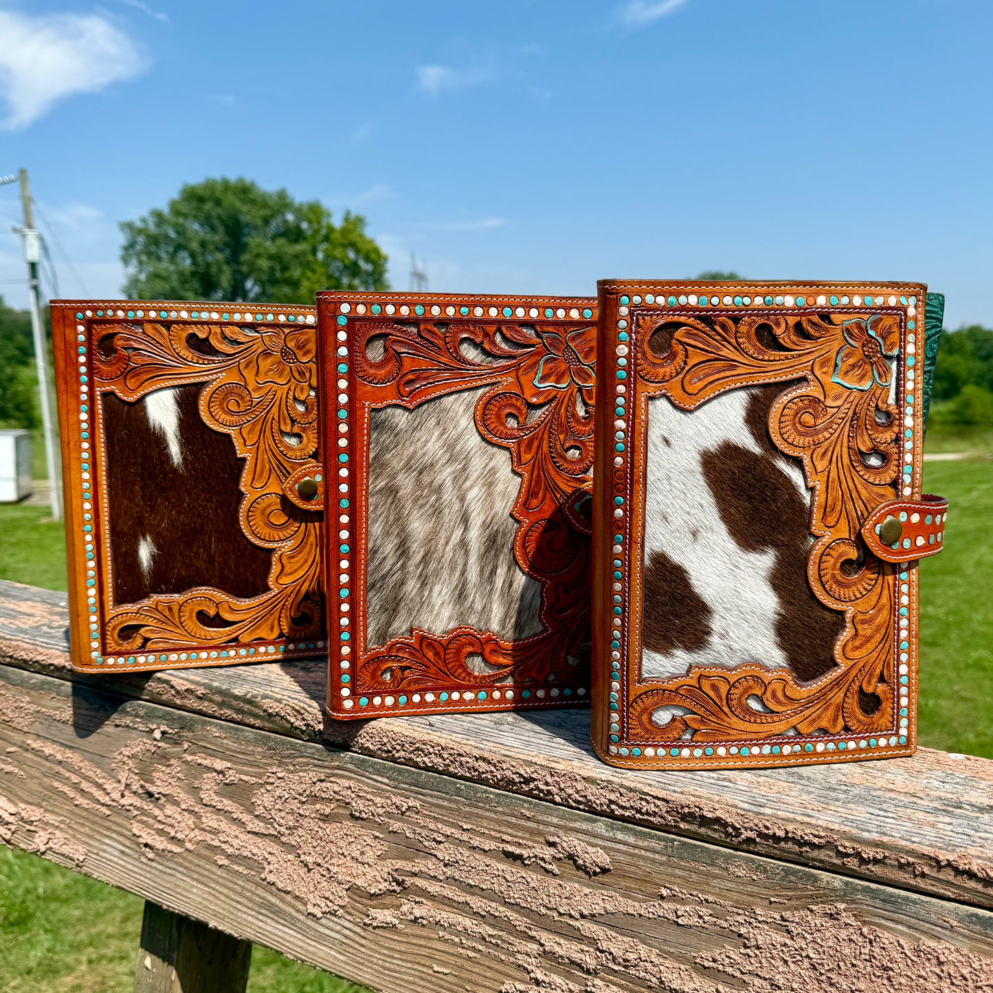 Tooled & Cowhide Bible Cover