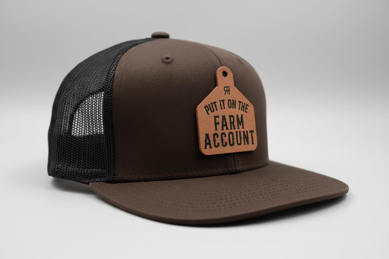 Put it on the Farm Account Cow Tag on Richardson Hat