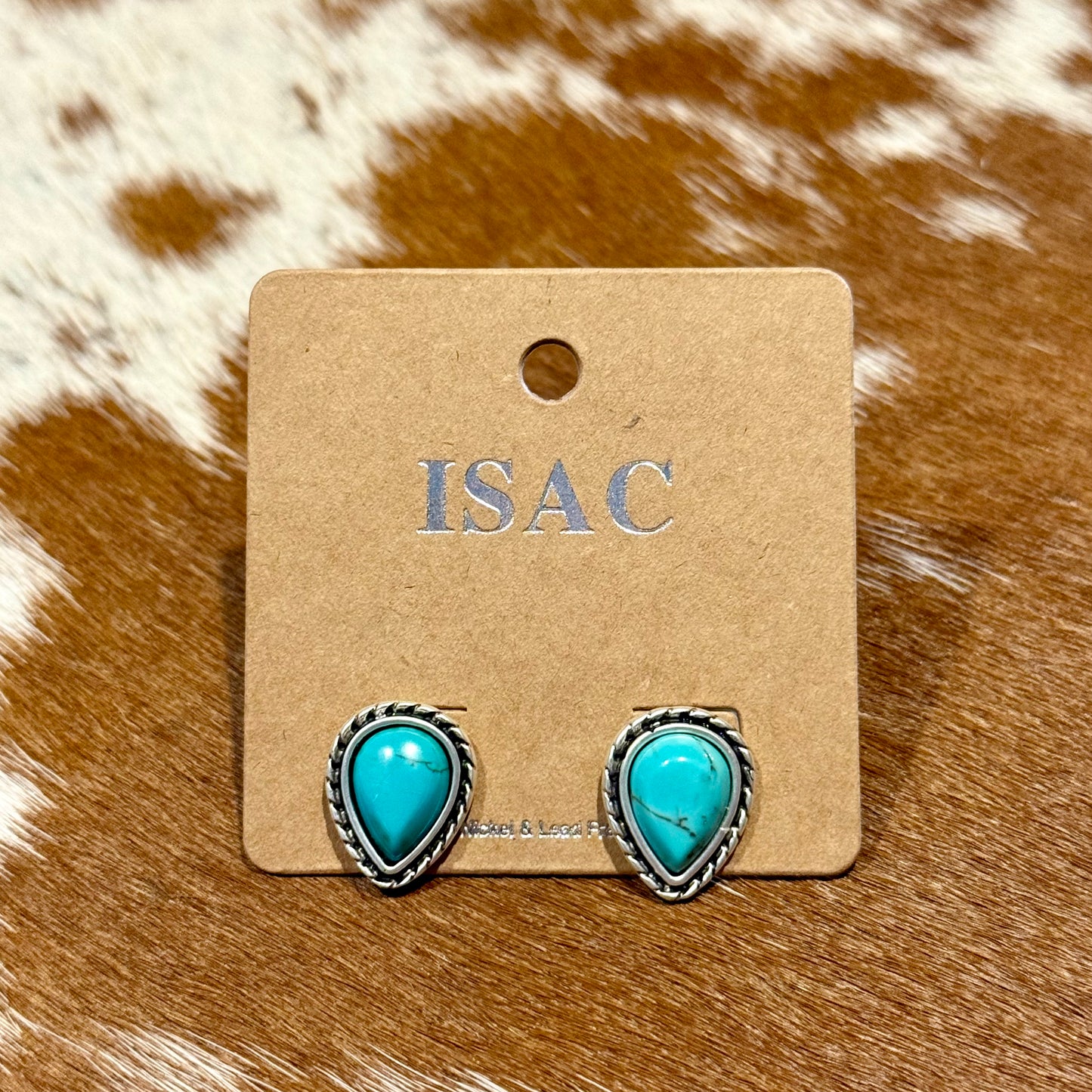 Teardrop Turquoise Studs