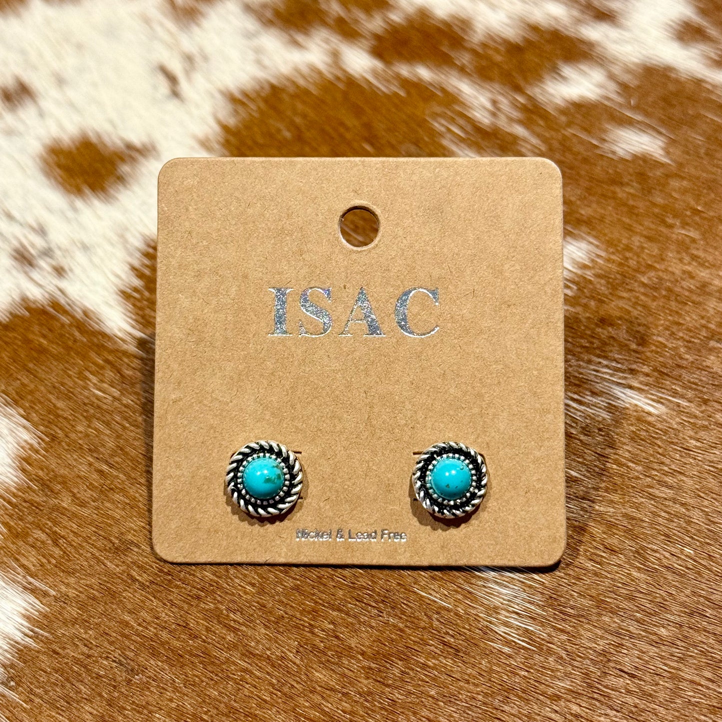 5mm Round Turquoise Stud Earrings