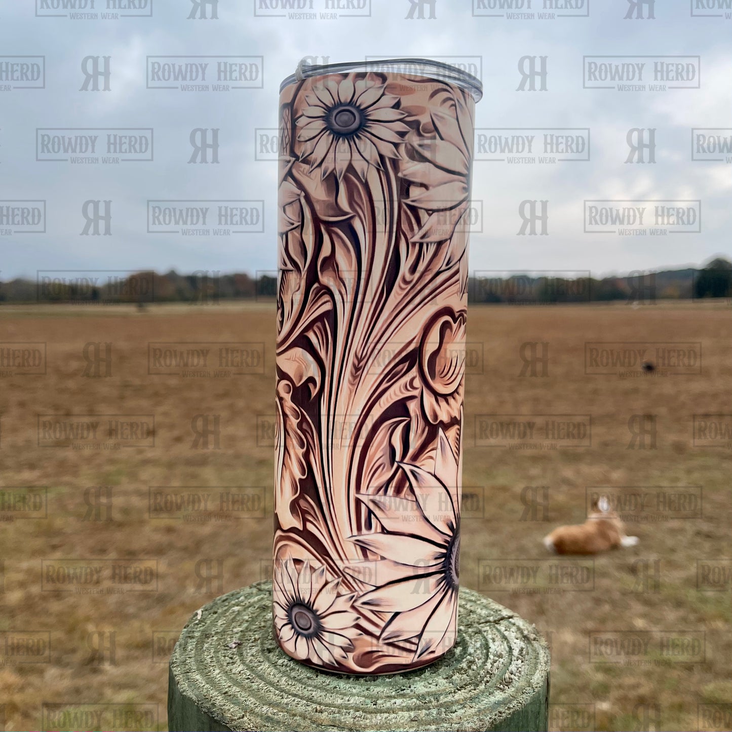 Tooled Leather Tumbler