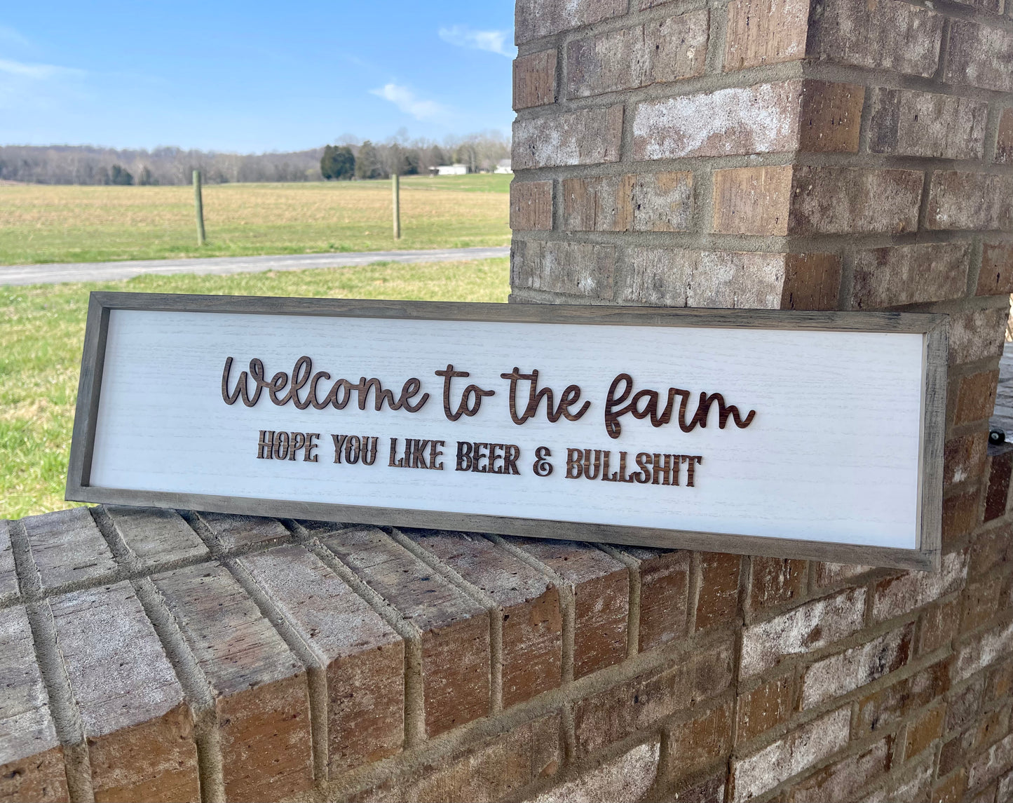 Welcome to the ranch/farm Sign
