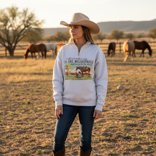 Isaiah 43:19 Praying Cowgirl | Comfort Colors Tee, Gildan Sweatshirt or Hoodie