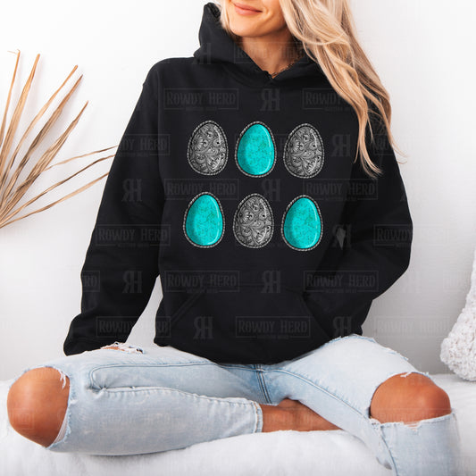 Turquoise & Silversmith Easter Eggs | Comfort Colors Tee, Gildan Sweatshirt or Hoodie