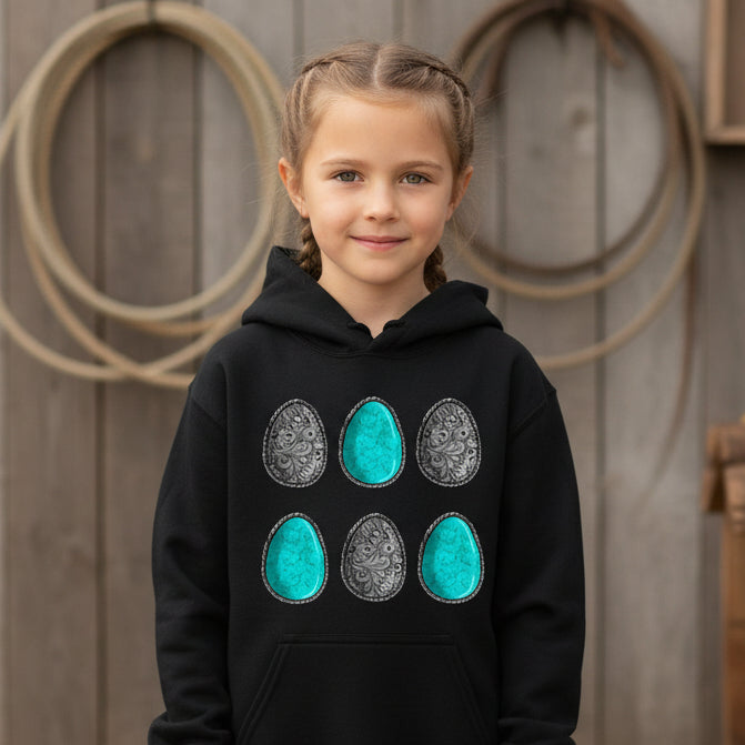 Youth Turquoise & Silversmith Easter Eggs | Comfort Colors Tee, Gildan Sweatshirt or Hoodie