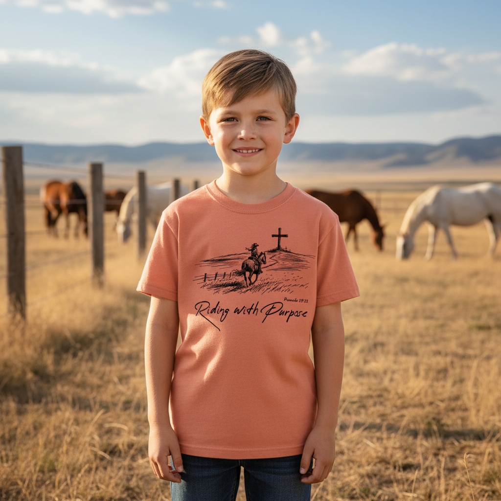 Youth Riding with a Purpose | Comfort Colors Tee, Gildan Sweatshirt or Hoodie