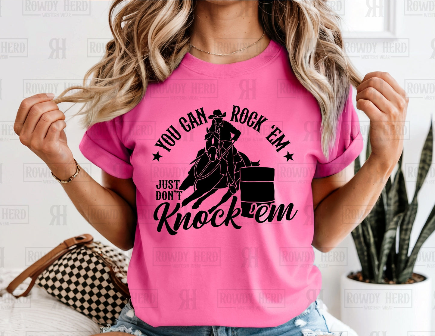 Rock Em Knock Em Barrel Racer | Comfort Colors Tee, Gildan Sweatshirt or Hoodie
