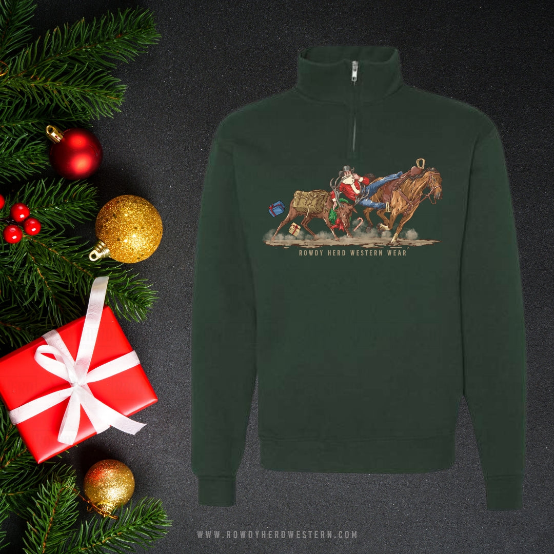 Reindeer Wrestler Quarter-Zip Sweatshirt