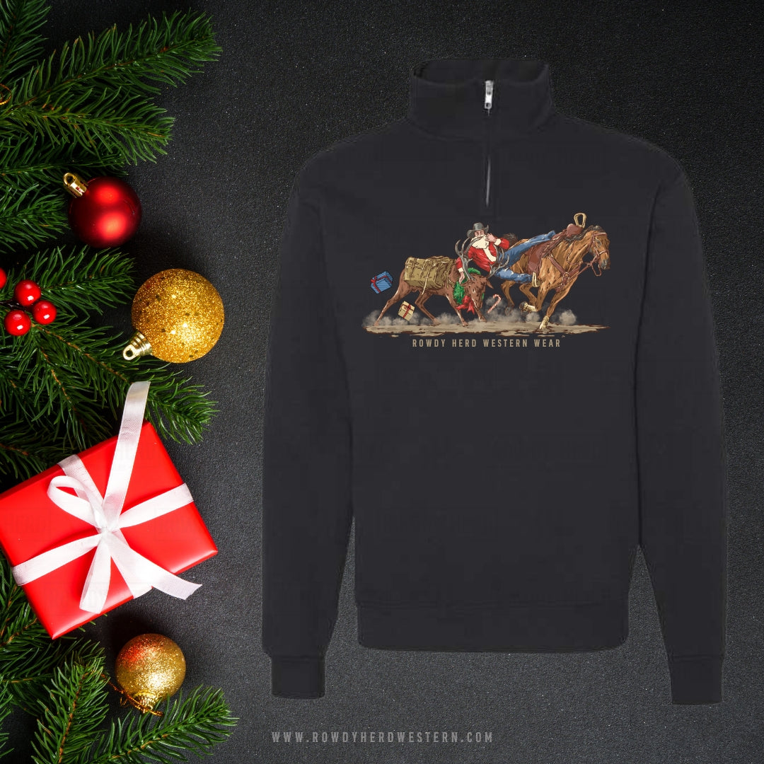 Reindeer Wrestler Quarter-Zip Sweatshirt