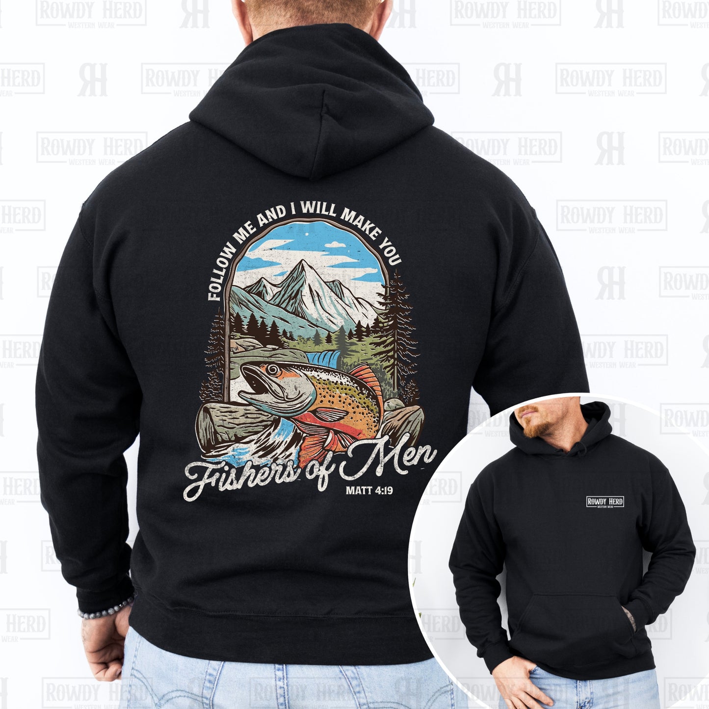 Fishers of Men Matt 4:19 | Comfort Colors Tee, Gildan Sweatshirt or Hoodie