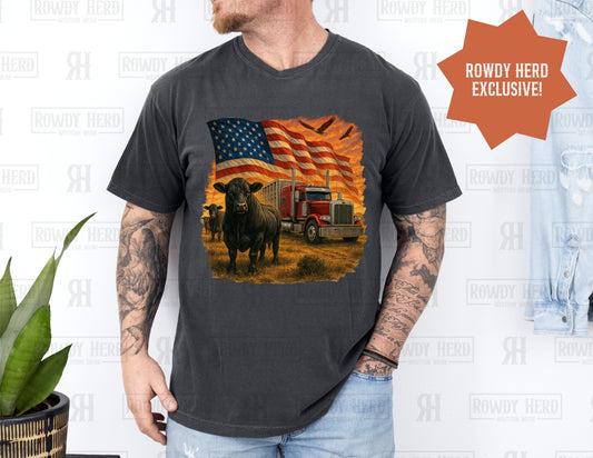 Independence Bull Hauler | Comfort Colors Tee, Gildan Sweatshirt or Hoodie
