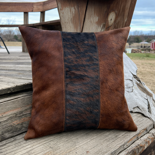 Brindle Stripe Patchwork Pillow