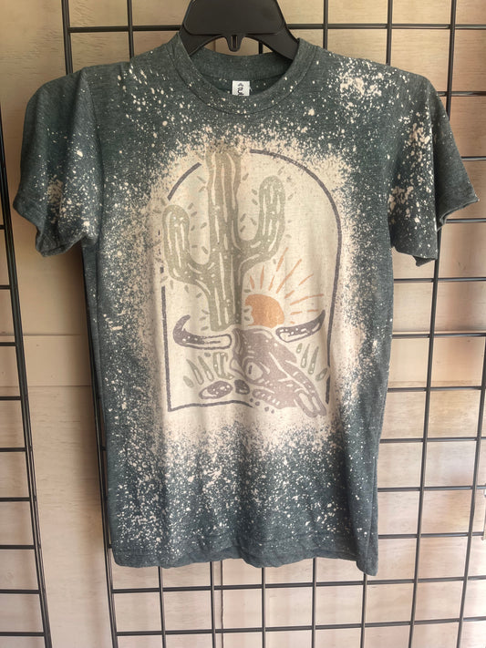 Desert Cow Skull Bleached T-Shirt