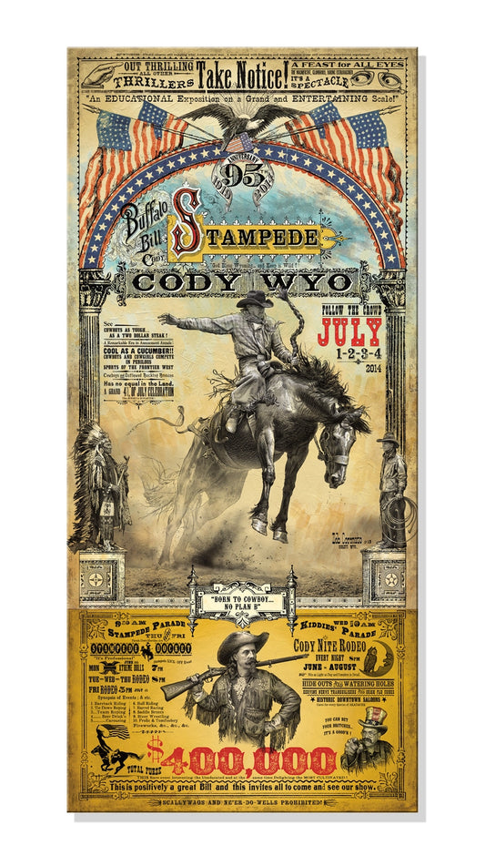 2014 Buffalo Bill Stampede Rodeo Poster