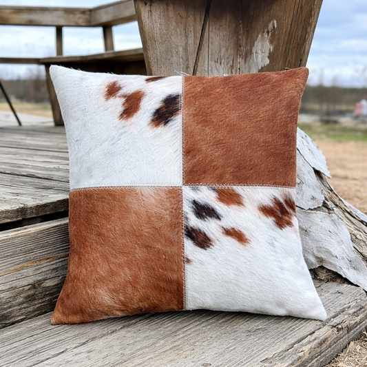 Brown Patchwork Pillow