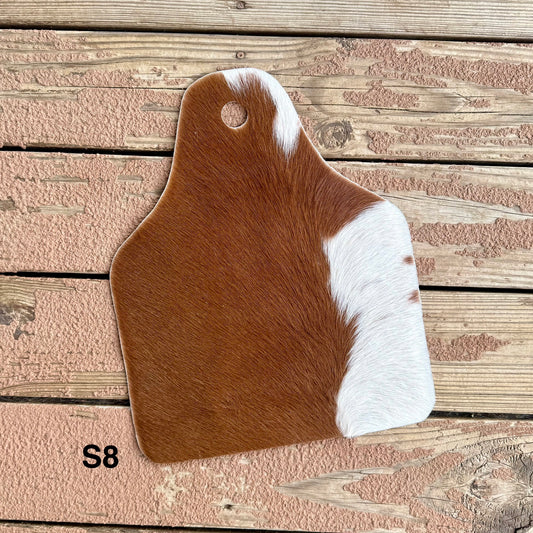 Small Cowhide Cowtag S8