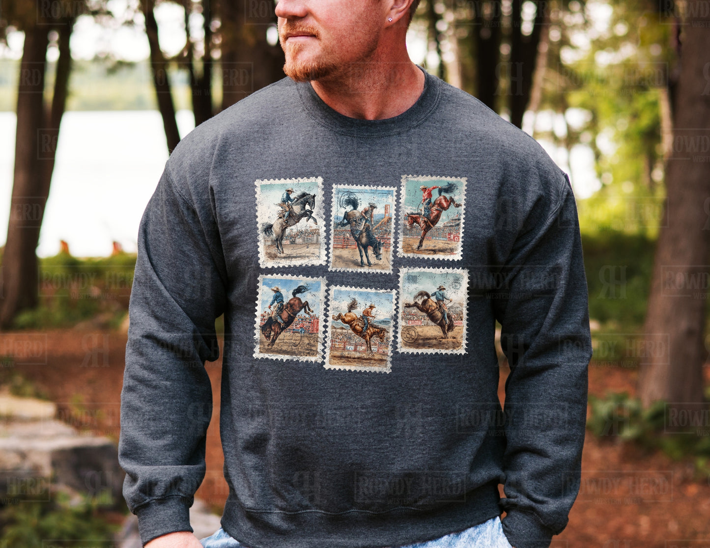Bronc Stamps | Comfort Colors Tee, Gildan Sweatshirt or Hoodie