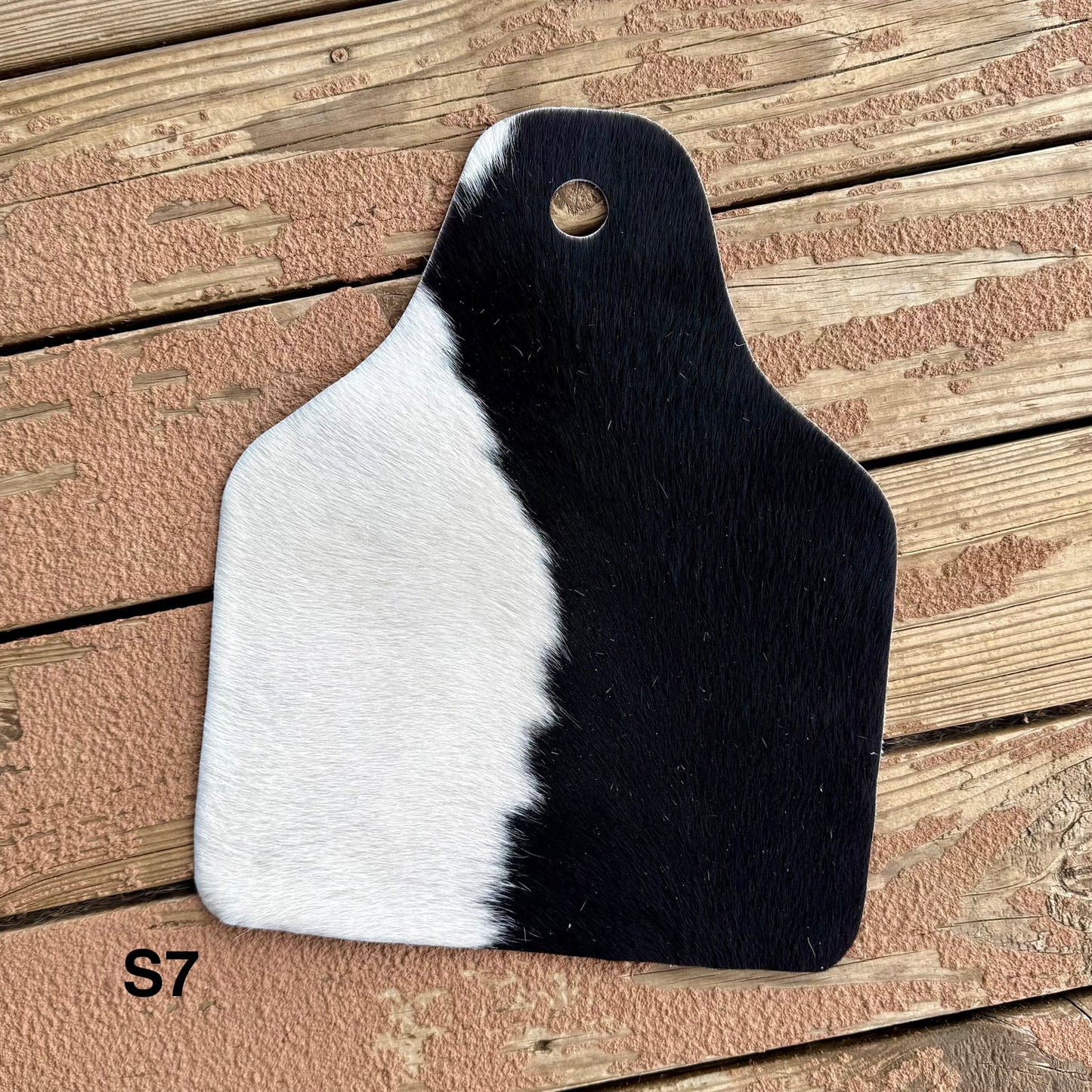 Small Cowhide Cowtag S7