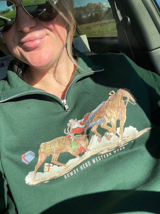 Reindeer Wrestler Quarter-Zip Sweatshirt