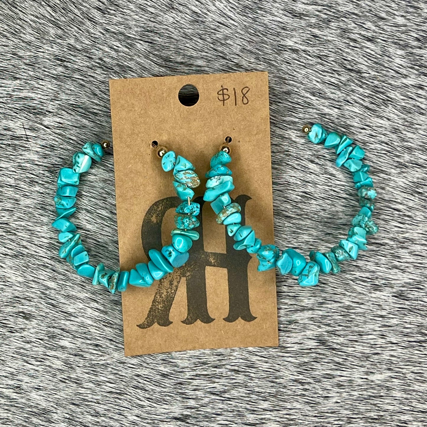 Turquoise Hoop Dangles