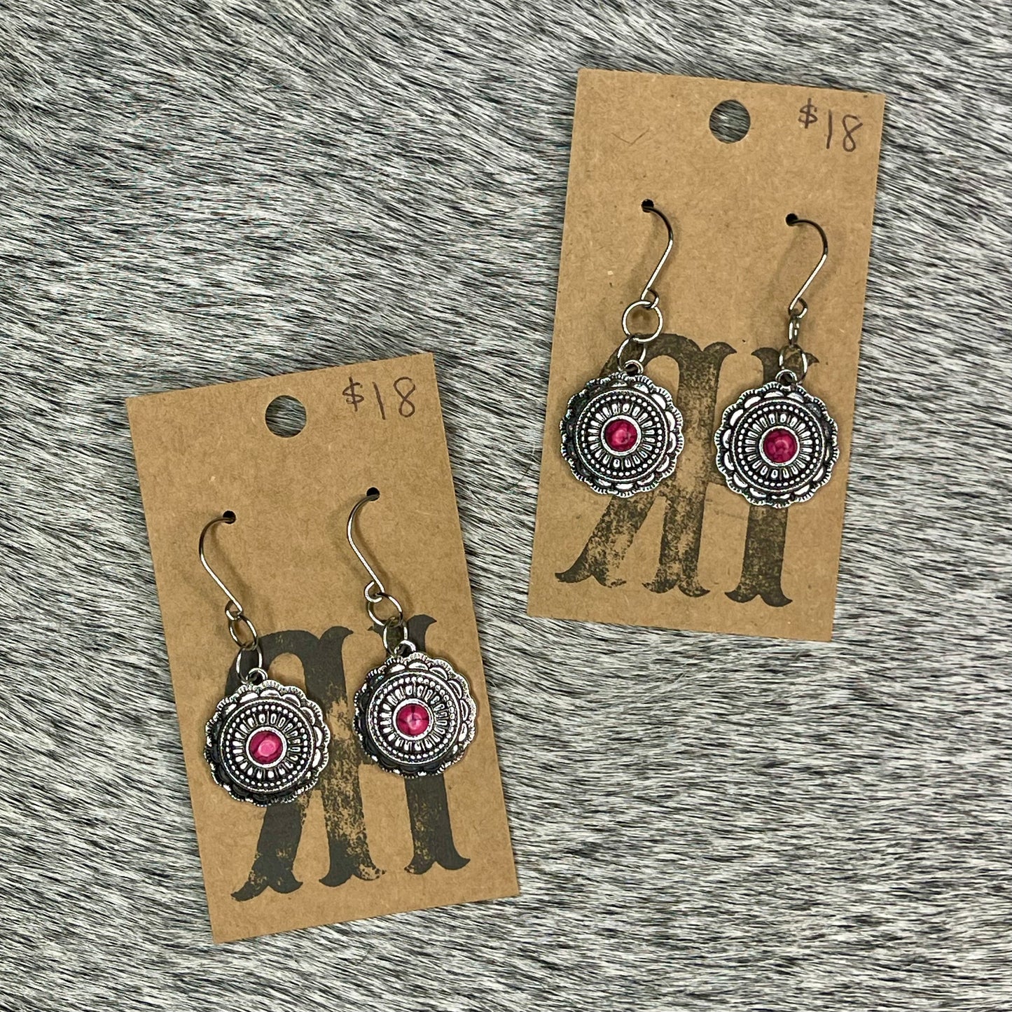 Pink Concho Dangles