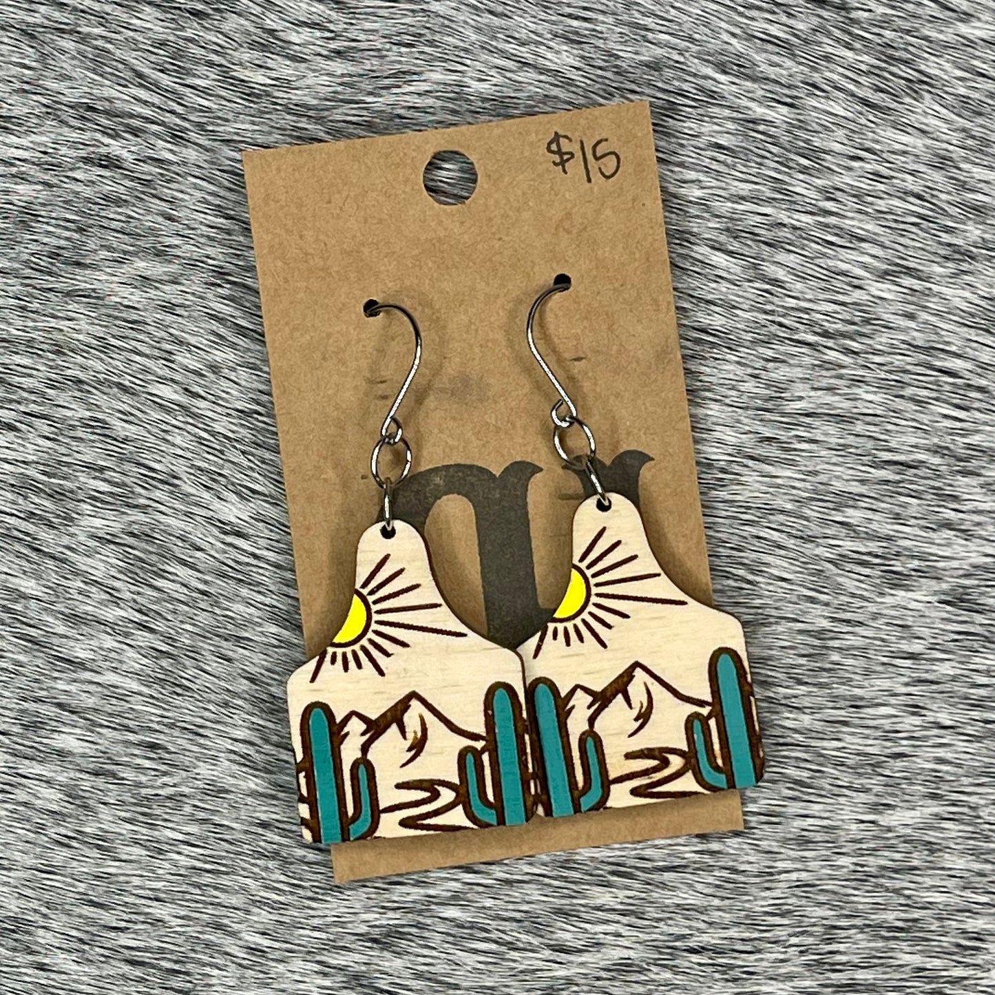 Desert Cow Tag Dangles