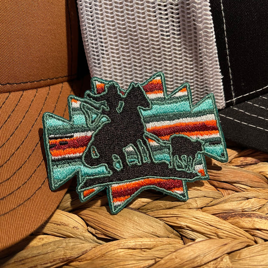 Breakaway Roper Embroidered Iron-On Patch