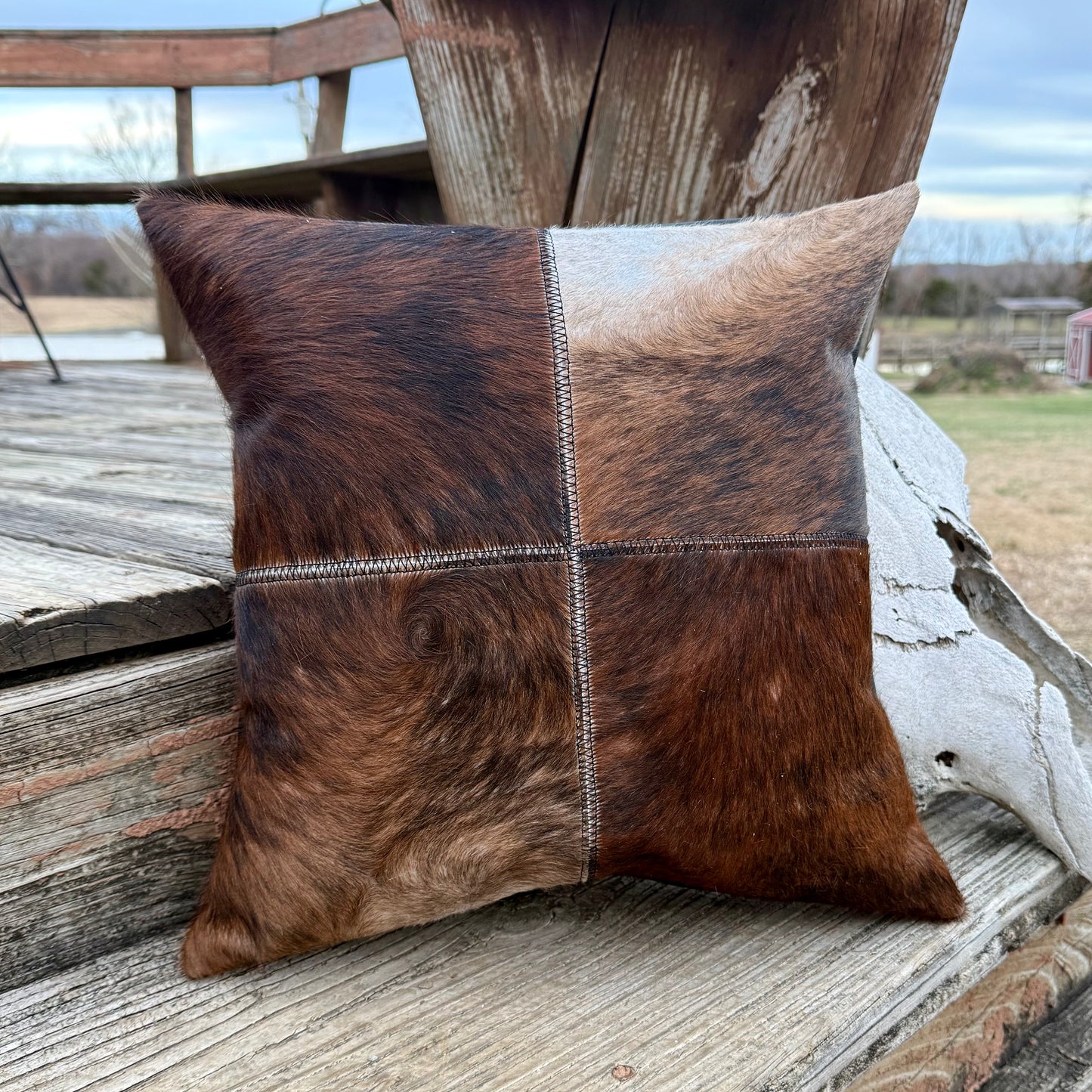 Brindle Patchwork Pillow