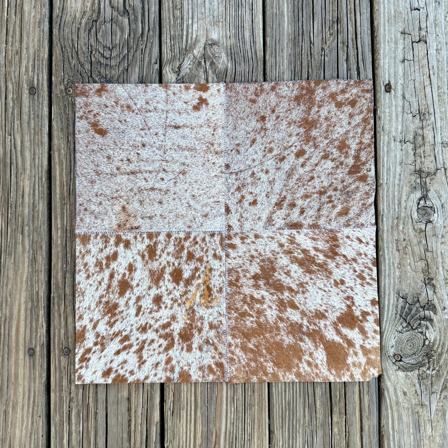 Brown Speckled Patchwork Pillow