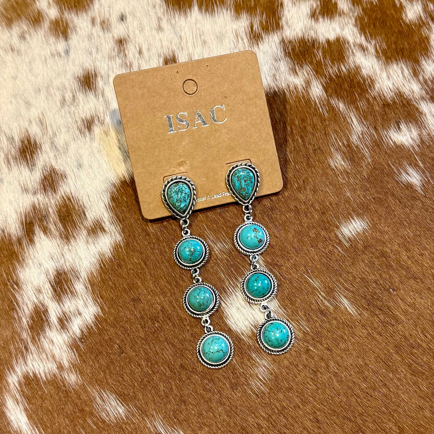 Handmade Turquoise Post Earrings