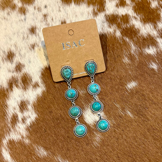 Handmade Turquoise Post Earrings