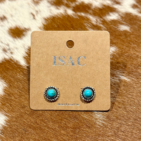 5mm Round Turquoise Stud Earrings