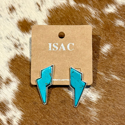Bolt Turquoise Stud Earrings