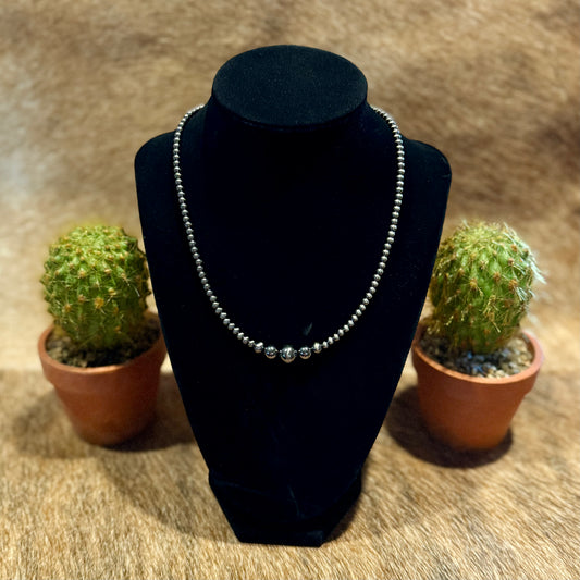 15" Handmade Polished Navajo Necklace